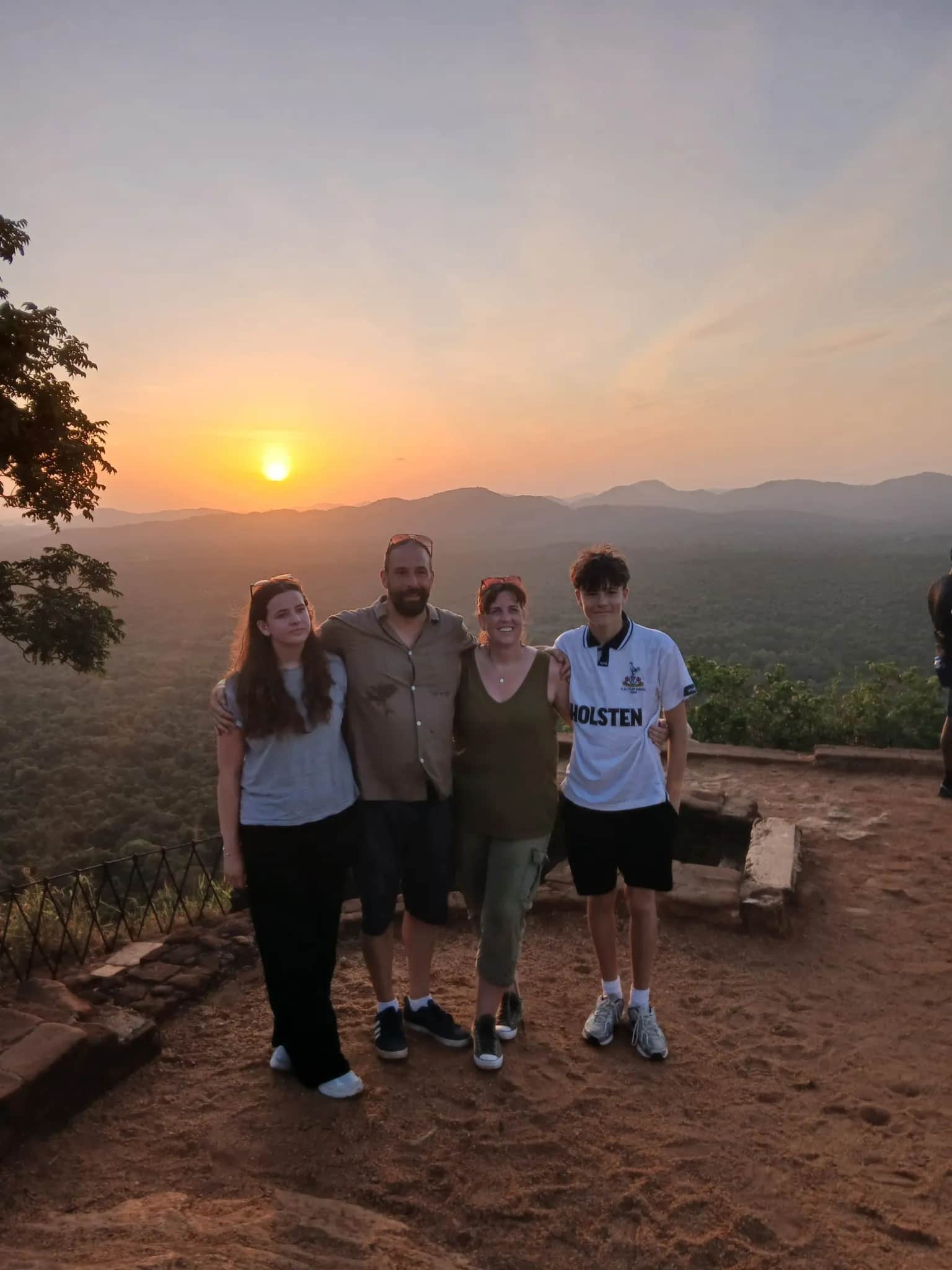Sunset seen from the summit of Sigiriya Lion Rock