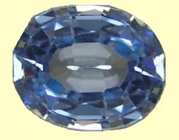 A faceted pale topaz gemstone