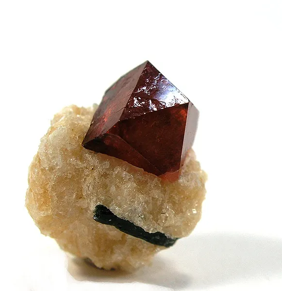 A zircon crystal on matrix